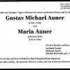 Auner Gustav 1910-1996 Roth Maria 1914-1996 Todesanzeige